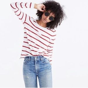 Madewell striped crew long sleeve tee